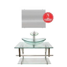 Gabinete de Vidro Irlanda 70cm Iq Inox Incolor Ek - 2