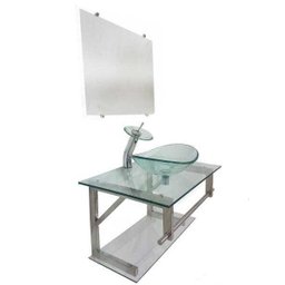 Gabinete de Vidro Irlanda 70cm Iq Inox Incolor Ek - 4