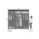 Ver imagem 2 de Guarda Roupa Casal 6 Portas (2 C/ Espelho) e 6 Gavetas C/ Pés Leblon Nature - Henn
