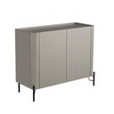 Ver imagem 1 de Balcão Buffet 98,5cm P/ Sala Porta Brise 100% Mdf Pés Metal