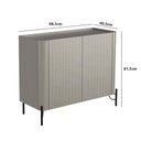 Ver imagem 2 de Balcão Buffet 98,5cm P/ Sala Porta Brise 100% Mdf Pés Metal