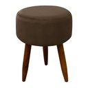 Ver imagem 1 de Puff Decorativo Redondo Pé Palito Herrero Marrom Claro