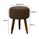 Ver imagem 3 de Puff Decorativo Redondo Pé Palito Herrero Marrom Claro