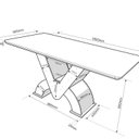 Ver imagem 3 de Conjunto Sala de Jantar 6 Lugares Retangular Tampo de Vidro Vegas Yescasa