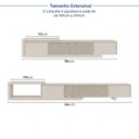 Ver imagem 4 de Rack Extensível para TV até 75 Polegadas 244cm Portas Ripadas Aruá CabeCasa MadeiraOriginals