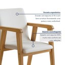 Ver imagem 4 de Kit 8 Cadeiras com Braço para Sala de Jantar com Pés Madeira Maciça Flora