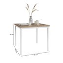 Ver imagem 3 de Mesa Quadrada 90cm para Sala de Jantar Tampo BP Adriana Branco