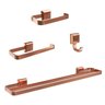 Kit Acessórios para Banheiros 4 Peças para Lavabo Rose Gold Banheiro Banho Duplo - 1