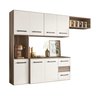 Kit Cozinha Juliete Suspensa - 7 Portas 2 Gavetas - Carvalho Nature/off White Cristal - Nicioli - 1