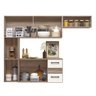 Kit Cozinha Juliete Suspensa - 7 Portas 2 Gavetas - Carvalho Nature/off White Cristal - Nicioli - 4