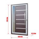 Ver imagem 4 de Porta Pivotante Alumínio Lamb.Miraggio c/Pux.D.Elite Mix Corten 216x150 Brimak