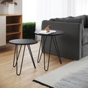 Ver imagem 1 de Mesa de Lateral Duo Lisboa Ferro Preto Tampo Preto