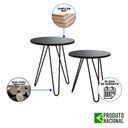 Ver imagem 2 de Mesa de Lateral Duo Lisboa Ferro Preto Tampo Preto