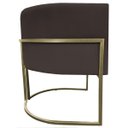 Ver imagem 6 de Poltrona Decorativa Recepção Luna Suede Base Ferro Champagne