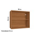 Ver imagem 3 de Armário Aéreo Cozinha Modulado Ciela R644 C/ 2 Portas 80cm Canela/azul - Kappesberg