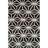 Tapete Geométrico Preto Gizem 2,00x3,00M - 1