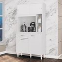 Ver imagem 2 de Cozinha Compacta Duda 90cm 4 Portas 1 Gaveta Branco - Poquema