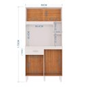 Ver imagem 3 de Cozinha Compacta Duda 90cm 4 Portas 1 Gaveta Branco - Poquema