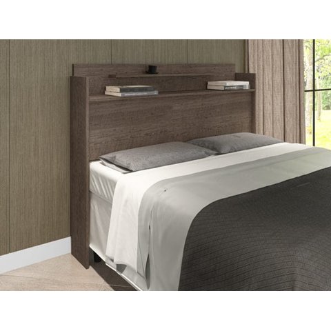 Cabeceira Thayna para Cama Box Casal Chocolate