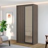 Guarda Roupa Casal Modulado 100% Mdf com 1 Espelho Reflecta 2 Portas de Correr 3 Gavetas 1,20m Cappu - 1