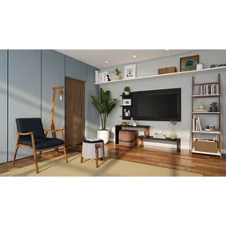 Rack Expansível Preto com Amêndoa Netuno Tebarrot Móveis - 5