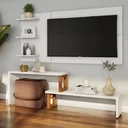 Ver imagem 2 de Rack Extensível Branco com Amêndoa Netuno Tebarrot Móveis