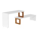Ver imagem 1 de Rack Extensível Branco com Amêndoa Netuno Tebarrot Móveis