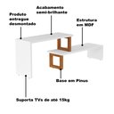 Ver imagem 4 de Rack Extensível Branco com Amêndoa Netuno Tebarrot Móveis