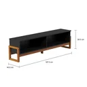 Ver imagem 3 de Rack para TV até 65 Polegadas Preto com Amêndoa Mercúrio com 2 Portas Tebarrot Móveis