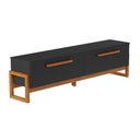 Ver imagem 1 de Rack para TV até 65 Polegadas Preto com Amêndoa Mercúrio com 2 Portas Tebarrot Móveis