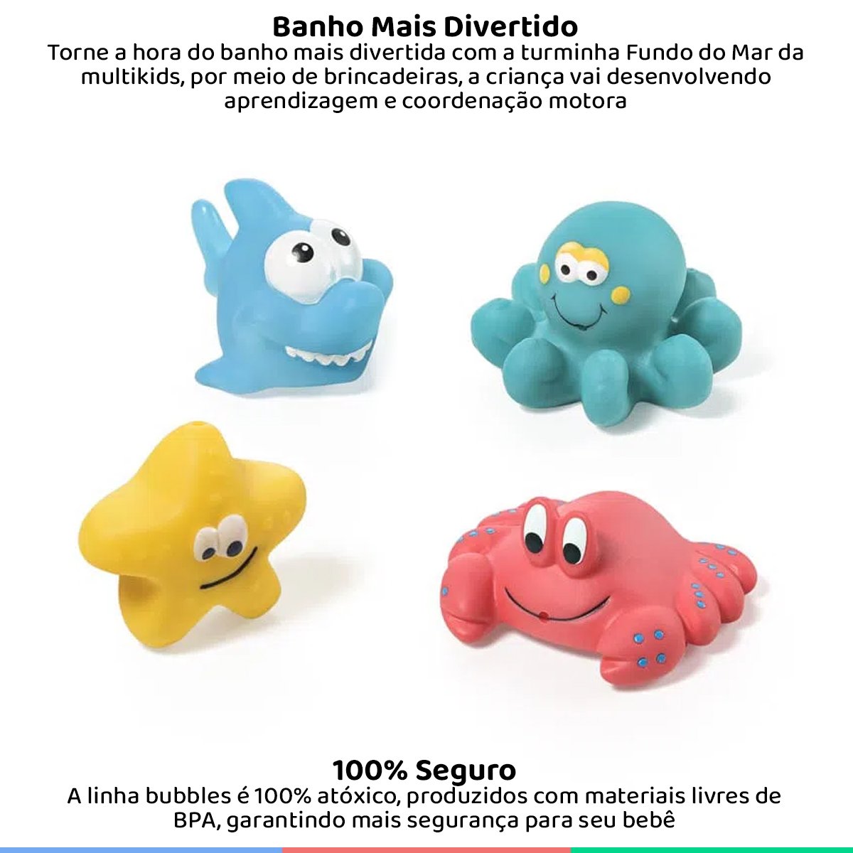 Brinquedo Infantil Para Bebê +4 Meses Interativo Com Luz Kit Bubbles ...