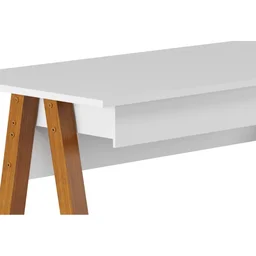 Escrivaninha para Escritório Old Branco com Amêndoa Tebarrot Móveis - 5