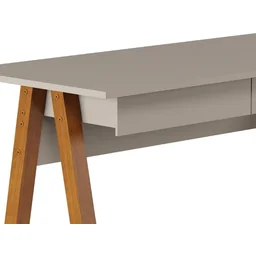 Escrivaninha para Escritório Off White com Amêndoa Old Tebarrot Móveis - 5