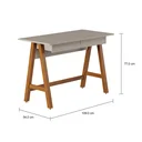 Ver imagem 3 de Escrivaninha para Escritório Off White com Amêndoa Old Tebarrot Móveis