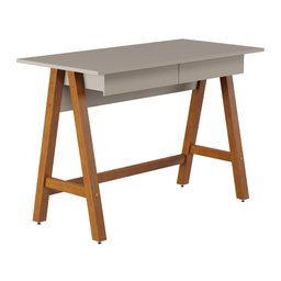 Escrivaninha para Escritório Off White com Amêndoa Old Tebarrot Móveis - 1