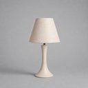 Ver imagem 1 de Abajour Paris Pequeno C/ Cúpula Tecido Decorativo de Cerâmica para Sala e Mesa Off White