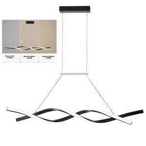 Lustre Pendente Aspiral Led  Iluminaçao Hall de Entrada Recepçao Sala de Jantar Decoraçao Come