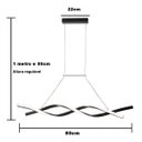 Ver imagem 4 de Lustre Pendente Aspiral Led Iluminaçao Hall de Entrada Recepçao Sala de Jantar Decoraçao Come