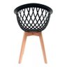 Kit 2 Cadeiras de Jantar Web Pé Wood Modelo Premium Madeira Maciça Original Preto - 3