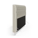Ver imagem 4 de Cabeceira Bellatrix 160 / N-037 Bouclê Off White Aradecor