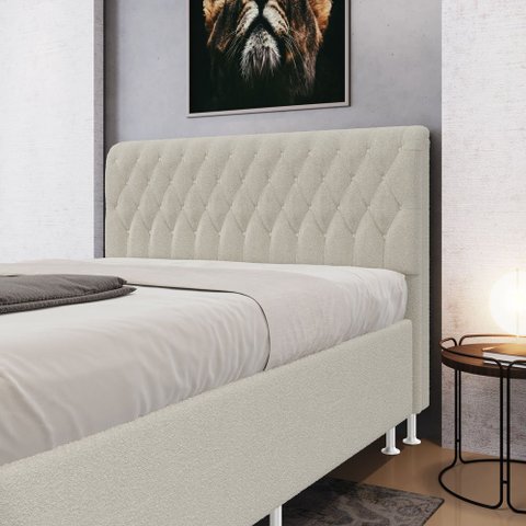 Cabeceira Bellatrix 160 / N-037 Bouclê Off White Aradecor