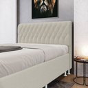 Ver imagem 1 de Cabeceira Bellatrix 160 / N-037 Bouclê Off White Aradecor
