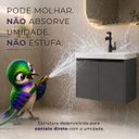 Ver imagem 2 de Gabinete Banheiro 50cm Impermeável com Cuba Cerâmica Suspenso Sicília Brovália