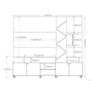 Ver imagem 3 de Estante Home para Tv até 55 Polegadas Impressão Ripada Cross Lukaliam Off White-tauari