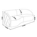 Ver imagem 3 de Sofá Clarke G45 318cm Veludo Marrom com Almofadas Redondas Gran Belo