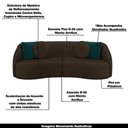 Ver imagem 5 de Sofá Clarke G45 318cm Veludo Marrom com Almofadas Redondas Gran Belo