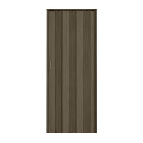 Porta Sanfonada de PVC 210cm x 60cm Plastporta Bcf Preta Madeirada Wengue