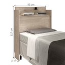 Ver imagem 3 de Cabeceira Solteiro Box Charlotte Amarula