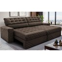 Ver imagem 1 de Sofá Retrátil e Reclinável 2,30m Molas Ensacadas Max Spring Velusoft Café Cama Inbox