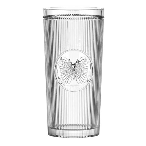 Jogo de 6 Copos Altos Borboleta em Cristal Ecológico 350ml - L'hermitage